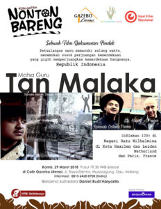 Nonton Bareng “Sang Maha Guru Tan Malaka” di Kafe Gazebo Literasi