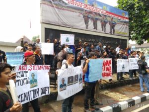 Wartawan Tangerang Aksi Damai Atas Wafatnya Dufi Wartawan TV Muhammadiyah
