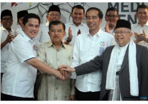 Erick Thohir : Elektabilitas Jokowi Stagnan karena Ma’ruf Amin Belum Bergerak