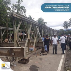 KemenPUPR Siapkan Jembatan Darurat Rangka Baja di Jembatan Putus Jalur Padang-Bukittinggi