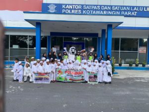 Satlantas Polres Kobar Berikan Pembinaan Kepada Anak TK