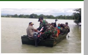 Dandim 0709/Kebumen Kerahkan Personel Atasi Banjir di Puring
