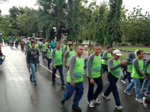 Jalan Sehat Meriahkan Family Gathering Ditpamobvit Polda Banten