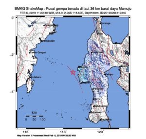 Mamuju Digoyang Gempa 4,9 SR