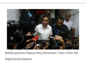 Setdaprov Papua Ditetapkan Sebagai Tersangka Kasus Penganiayaan Pegawai KPK