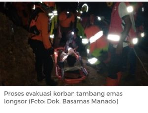 Longsor Tambang Emas di Sulut, Tiga Tewas Puluhan Warga Masih Tertimbun