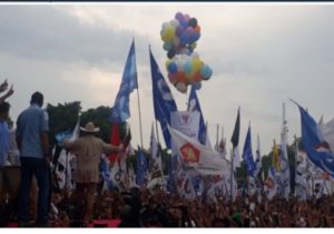Ada Lautan Manusia Hadiri Kampanye Prabowo di Lombok