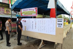 Kapolda Kalteng Kunjungi Beberapa TPS di Palangka Raya