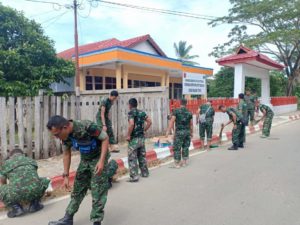 Kerja Bakti di Kota Bula, Aksi Perdana Kodim Persiapan SBT