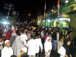 Pawai Obor Sambut Tahun Baru Islam di Belawan