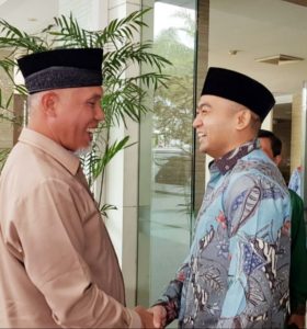 Cagub Milineal Audy Bertemu Cagub Mahyeldi pada Harlah PPP di Padang