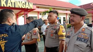Cegah Virus Corona Polres Katingan Periksa Suhu Tubuh Personel