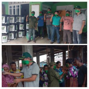 PKB Alor Bagi bagi Masker Kepada PKL dan Pengguna Jalan