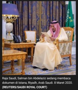 COVID -19 Serang 150 Keluarga Kerajaan Arab Saudi, Raja Salman dan Putra Mahkota Asingkan Diri
