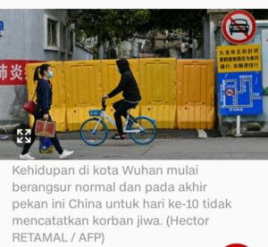 10 Hari Terakhir, China Nol Kematian karena Corona