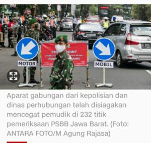 Jawa Barat PSBB Menyeluruh Hari Ini