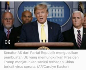 AS Carikan Celah Hukum Trump Bisa Sanksi China