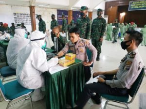 HUT Kodam I/BB, Personil Polres Padang Panjang Ikut Donorkan Darah