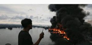 KM Anugerah Bahari 05 Terbakar  di Maluku, Satu ABK Tewas