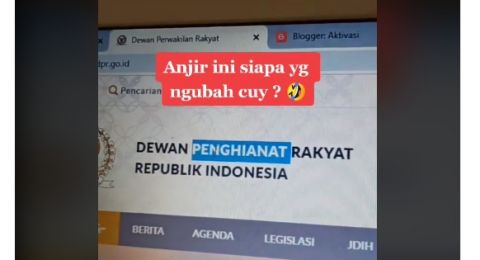 Waduh, Situs Resmi DPR-RI Diretas Pagi Ini