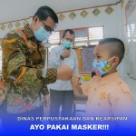 Dinas Perpustakaan dan Kearsipan Aceh Bagikan 72.850 Masker di Aceh Utara