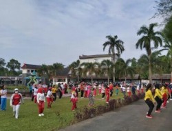 Perwosi Bartim Bersama Disbudparpora dan KORMI Launching Senam Igal Nansarunai