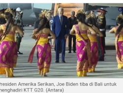 Joe Biden Mendarat di Bali, Rusia Minta KTT G20 Setop Bicara Keamanan