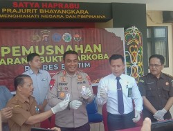 Pemusnahan Narkoba Jenis Sabu Berdasarkan Persetujuan Kajari dan PN Tamiang Layang