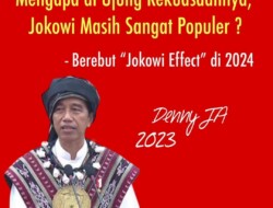 Opini Denny JA: Berebut Jokowi Effect yang Masih Populer di Ujung Kekuasannya