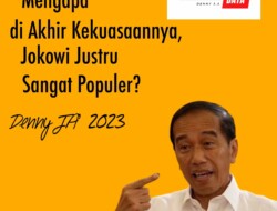 Denny JA: Mengapa Jokowi Justru Populer di Akhir Kekuasaannya?