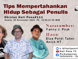 SATUPENA Hadirkan Fanny J. Poyk dalam Diskusi tentang Tips Mempertahankan Hidup sebagai Penulis