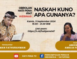 SATUPENA Akan Diskusikan Manfaat Naskah Kuno dengan Narasumber Guru Besar Filologi Oman Fathurahman
