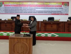 DPRD Barsel Bersama Pemkab Barsel Setujui Dua Buah Raperda