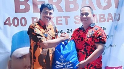 Ramadhan Berbagi, PAC Pemuda Pancasila Pasar Minggu Bagikan Ratusan Paket Sembako