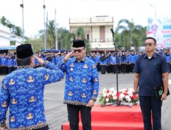 Awali Tugas Bupati Joncik Muhammad Pimpin Apel Hari Besar Nasional