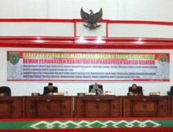 Rapat Paripurna Ke-5, Lima Fraksi Pendukung DPRD Barsel Sepakati Raperda RPJPD 2025-2045