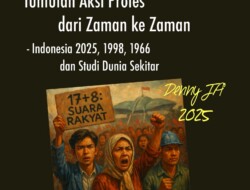 TUNTUTAN AKSI PROTES DARI ZAMAN KE ZAMAN  – Indonesia 2025, 1998, 1966, dan Studi Dunia Sekitar