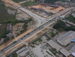Ada Pekerjaan Intersection Siak Tol Lingkar Pekanbaru, HK Alihkankan Jalur Hingga Maret