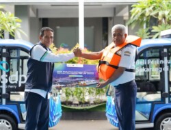 ASDP Bagi 750 Jaket Keselamatan dan Operasikan Shutle Bus Listrik di Pelabuhan Merak