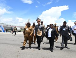 Pesawat  Boing Wapres Gibran Mendarat Mulus di Bandara Douw Aturure di Nabire, Ribka Haluk: Transformasi Berjalan